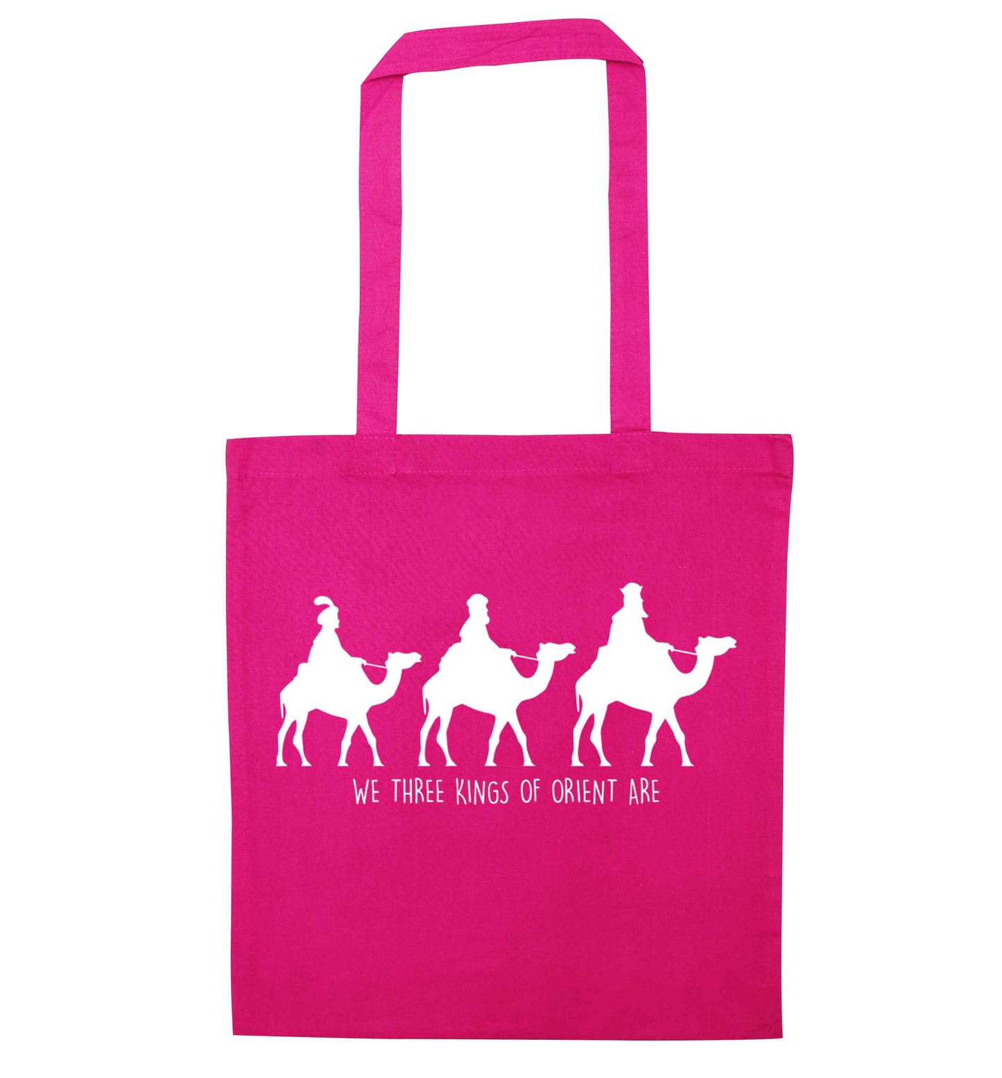 We three kings of orient are pink tote bag