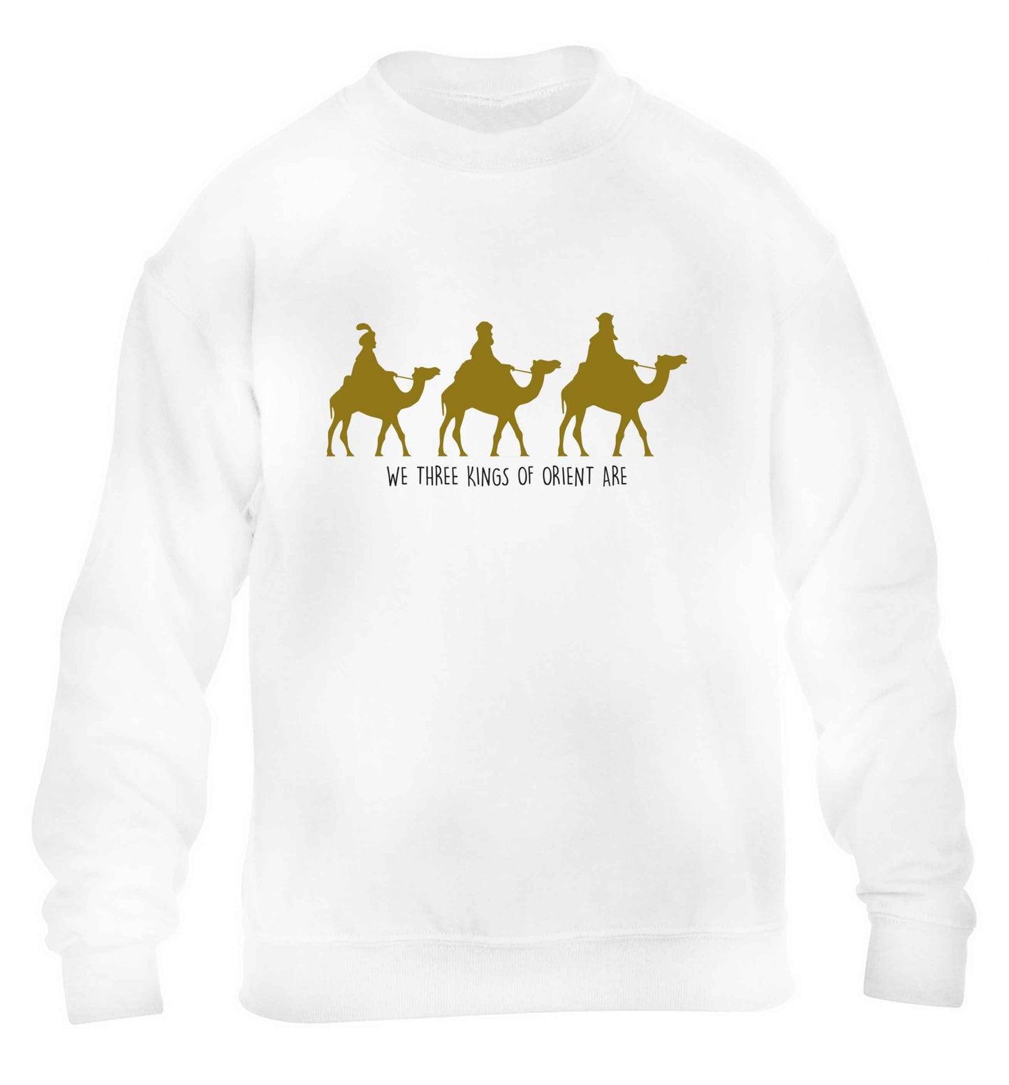 We three kings of orient are children's white sweater 12-13 Years