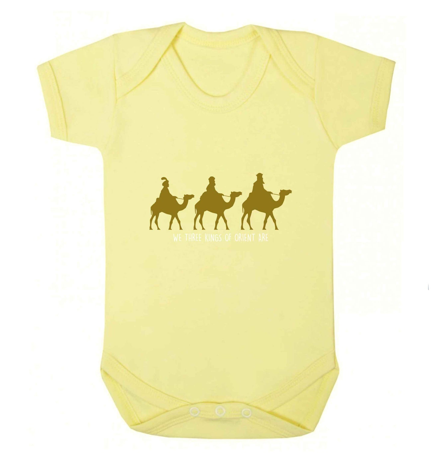 We three kings of orient are baby vest pale yellow 18-24 months