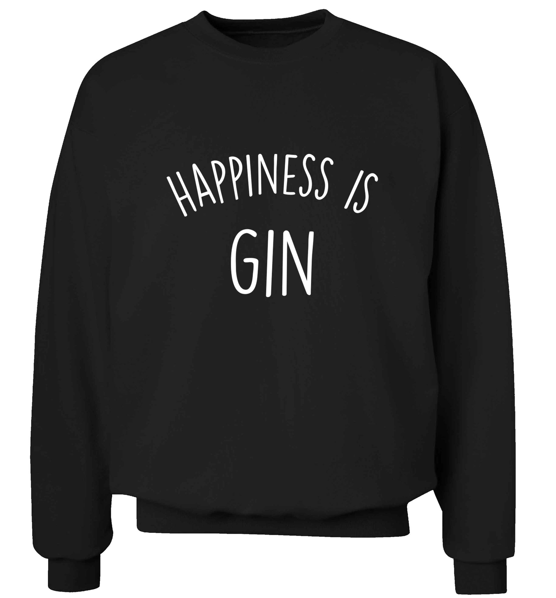 Happiness is gin adult's unisex black sweater 2XL