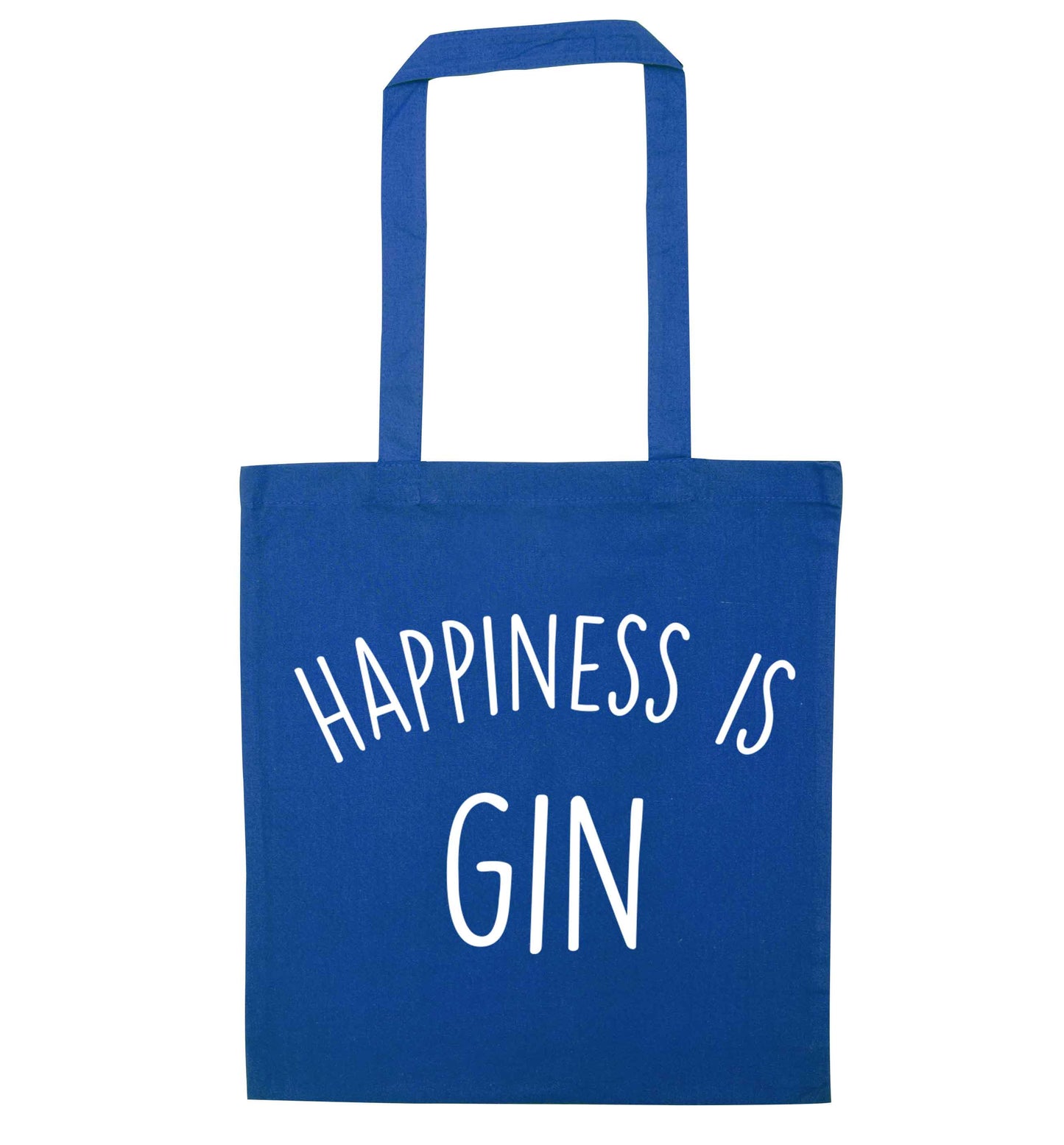 Happiness is gin blue tote bag