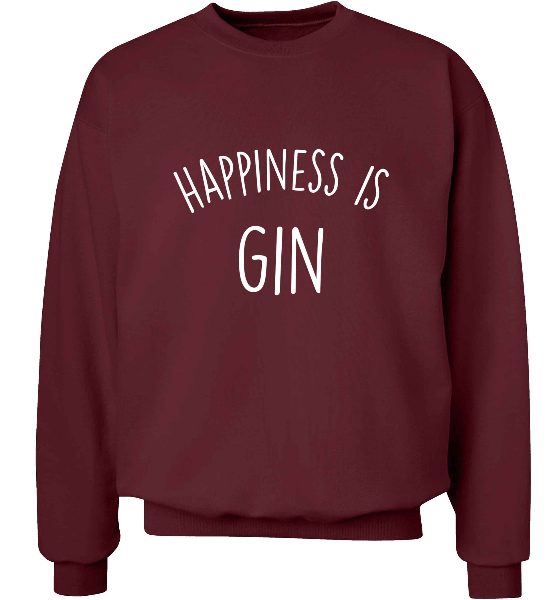 Happiness is gin adult's unisex maroon sweater 2XL