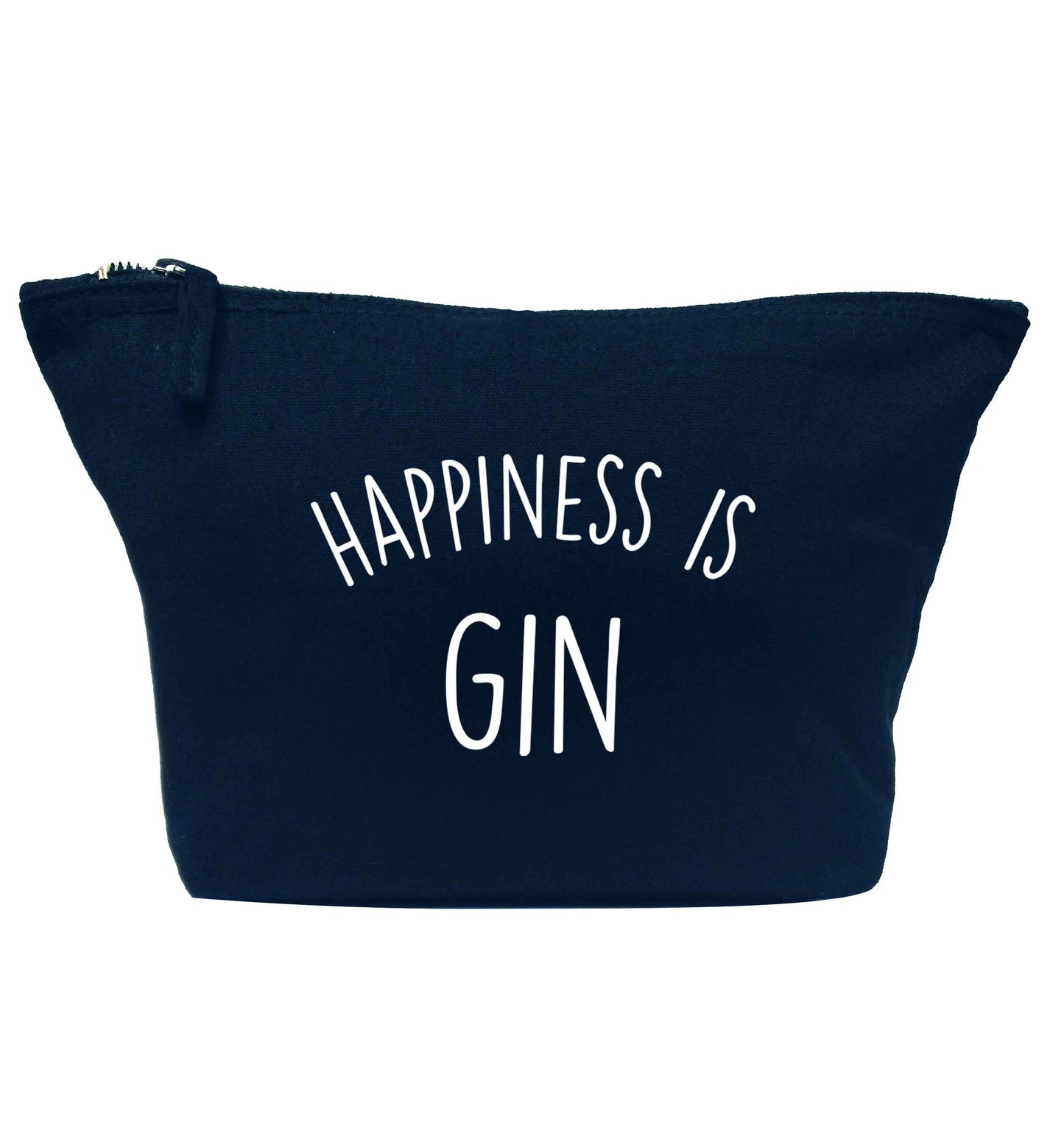 Happiness is gin navy makeup bag