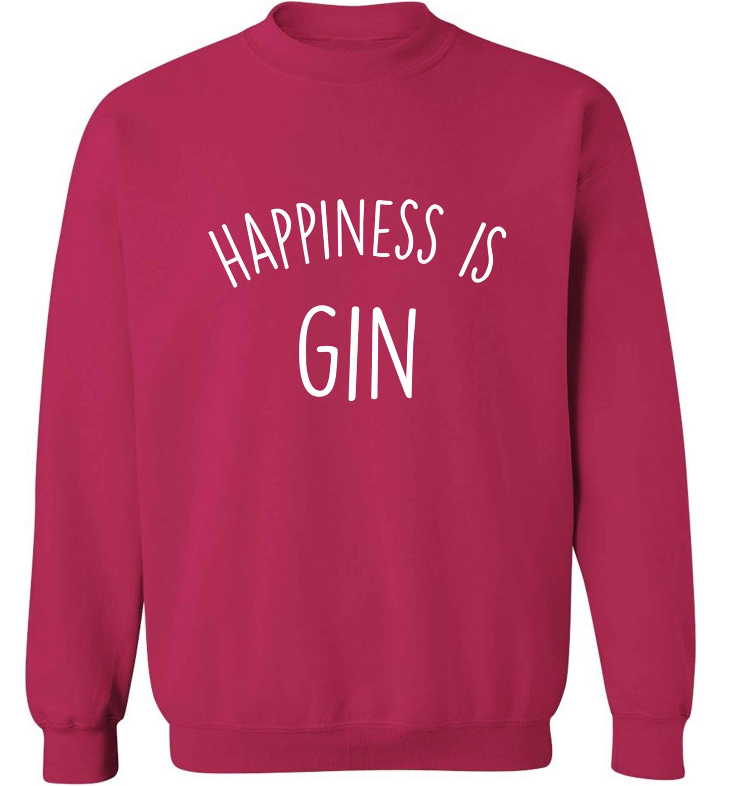 Happiness is gin adult's unisex pink sweater 2XL