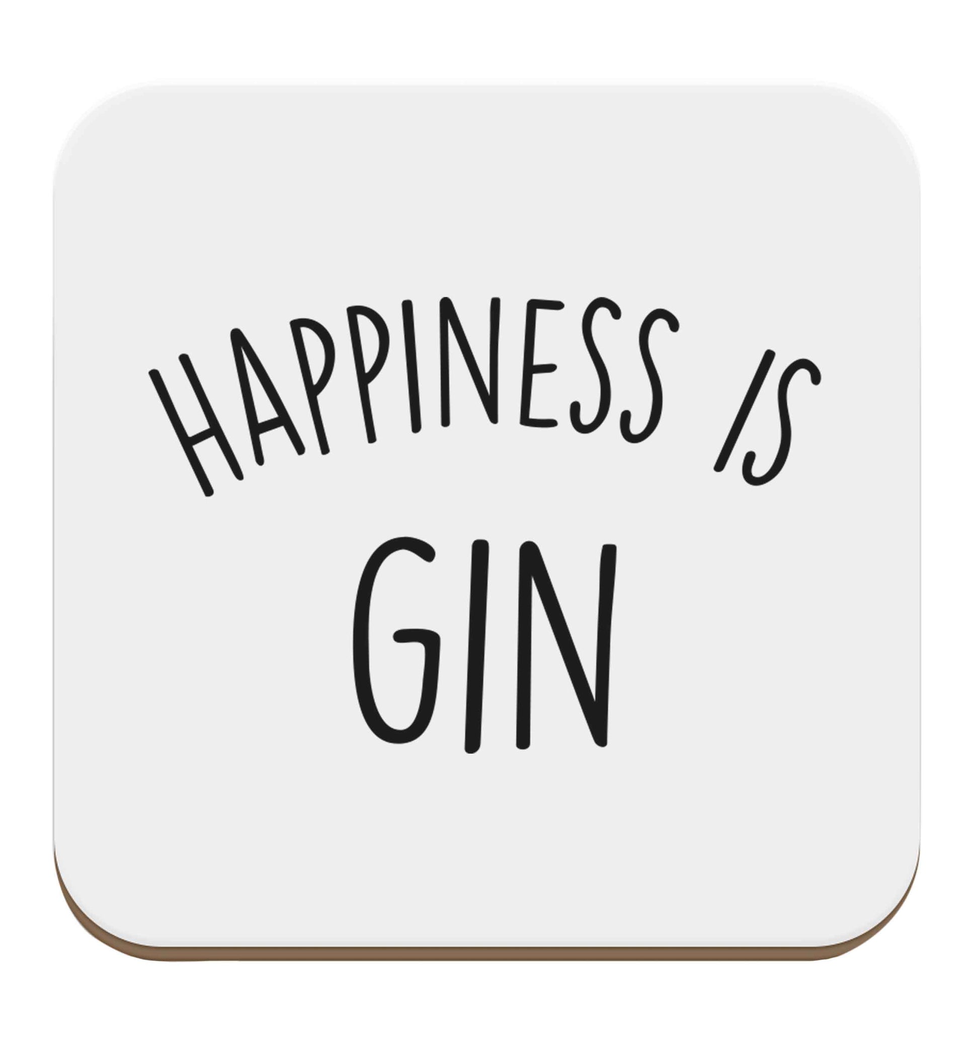 Happiness is gin set of four coasters