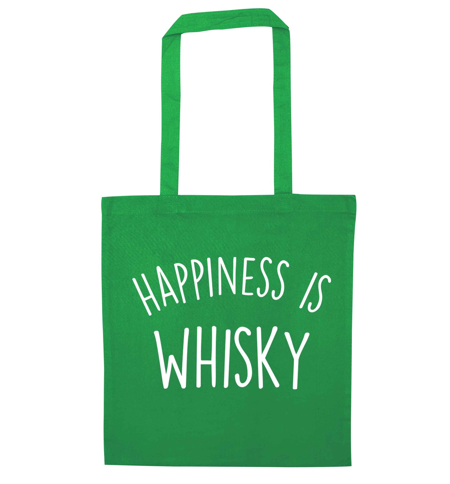 Happiness is whisky green tote bag