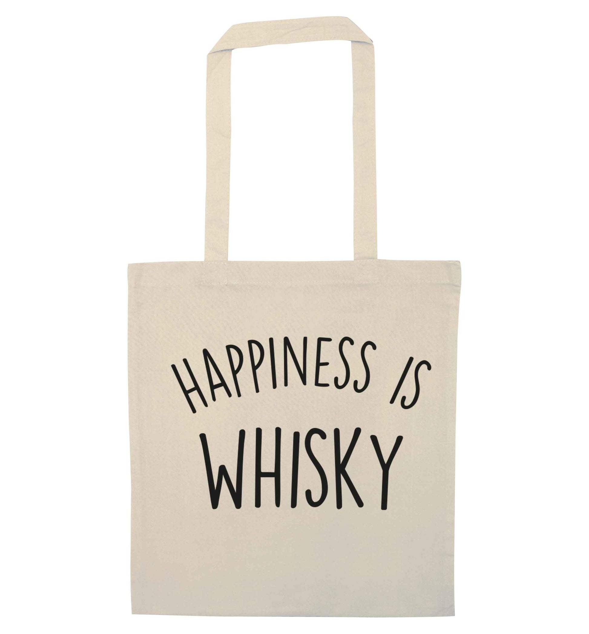Happiness is whisky natural tote bag