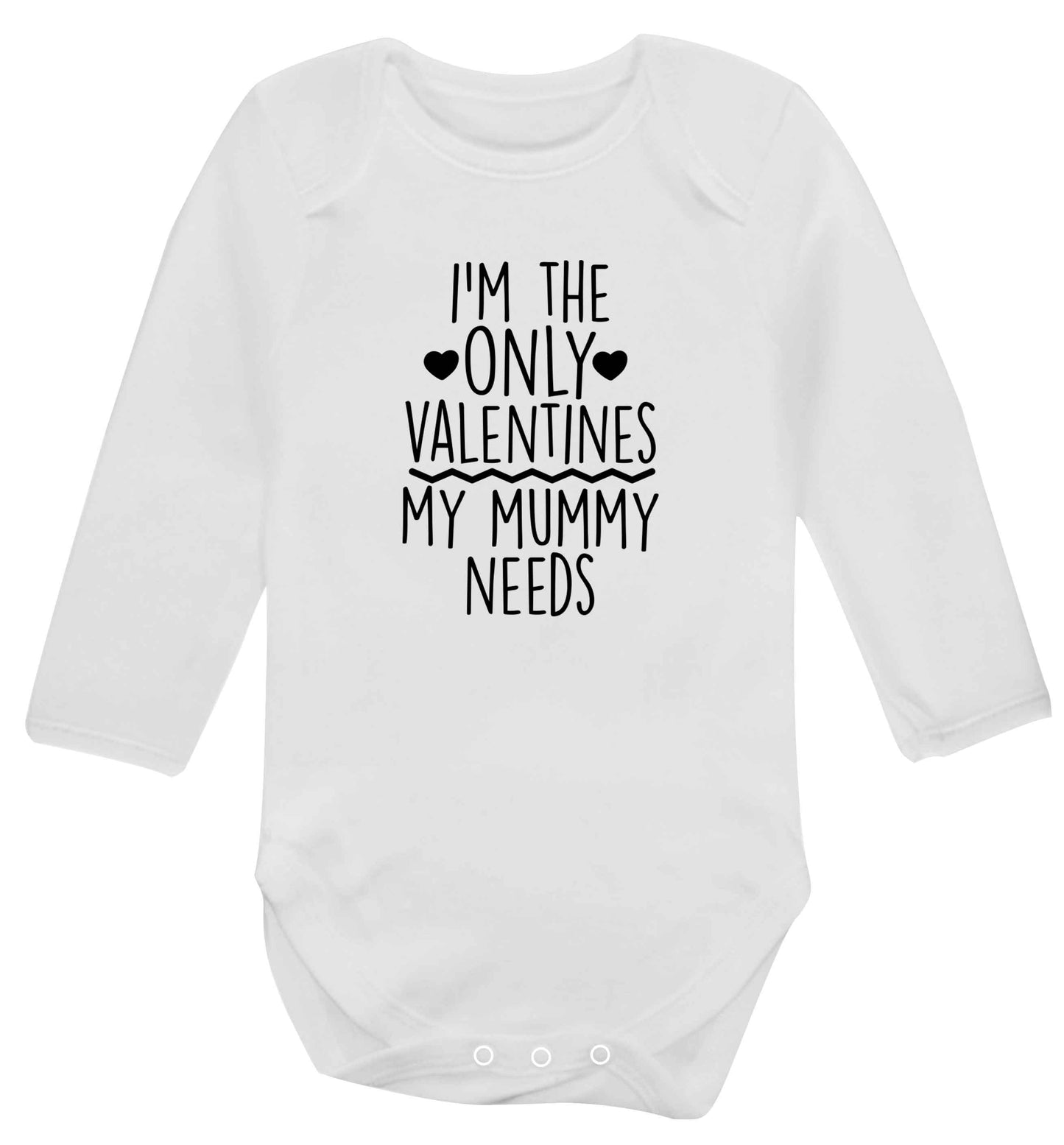 I'm the only valentines my mummy needs baby vest long sleeved white 6-12 months
