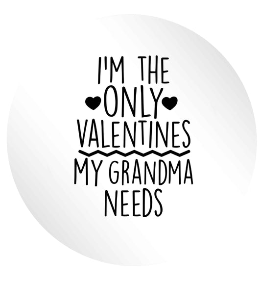 I'm the only valentines my grandma needs 24 @ 45mm matt circle stickers