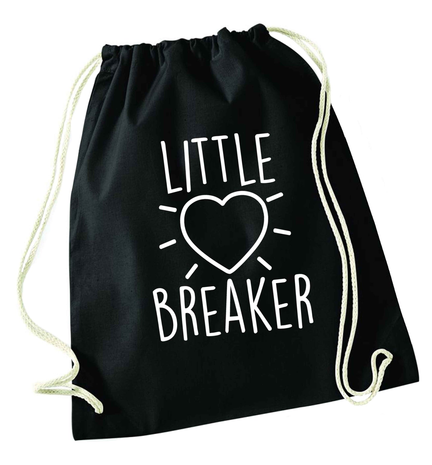 Little heartbreaker black drawstring bag