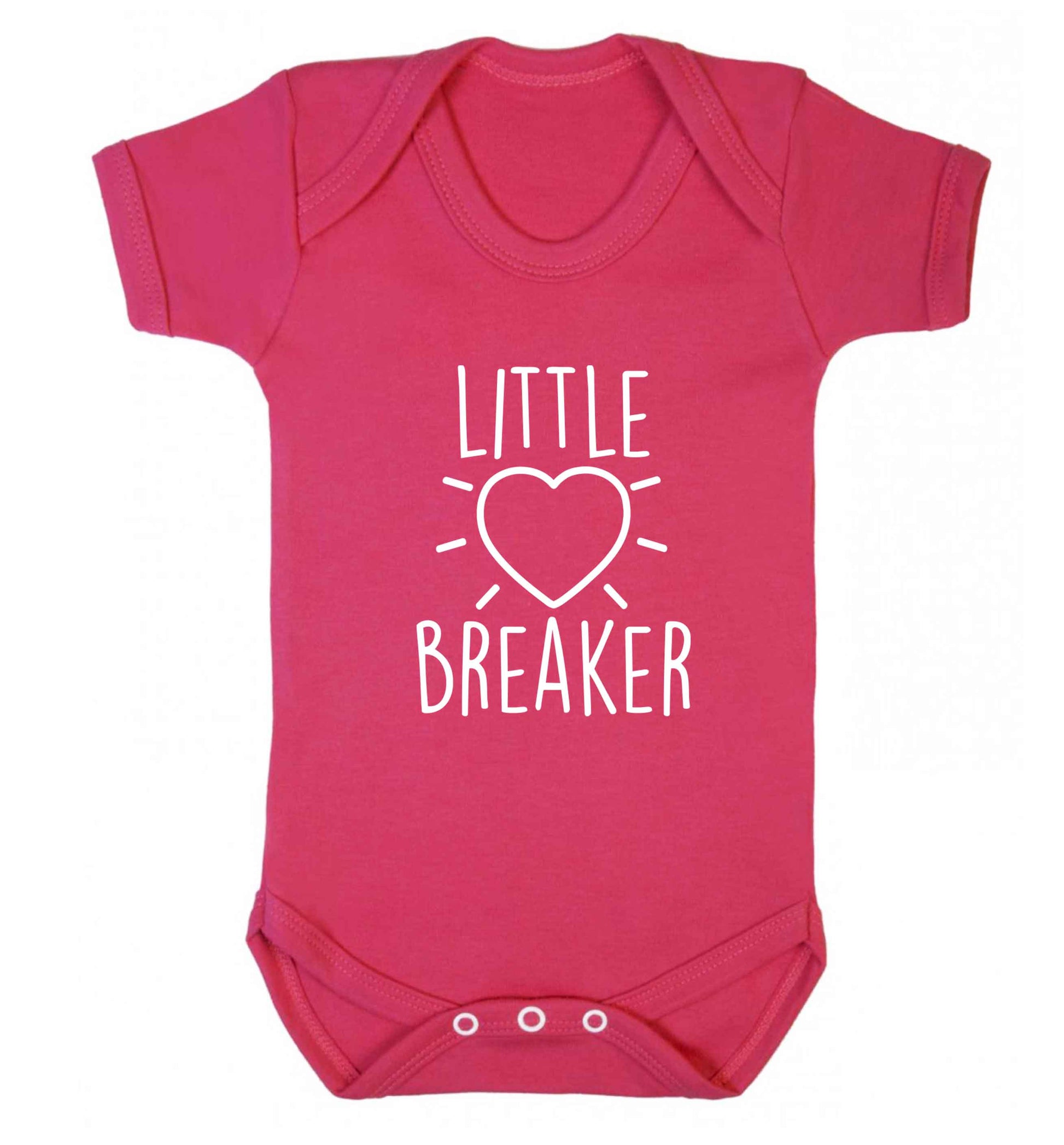Little heartbreaker baby vest dark pink 18-24 months