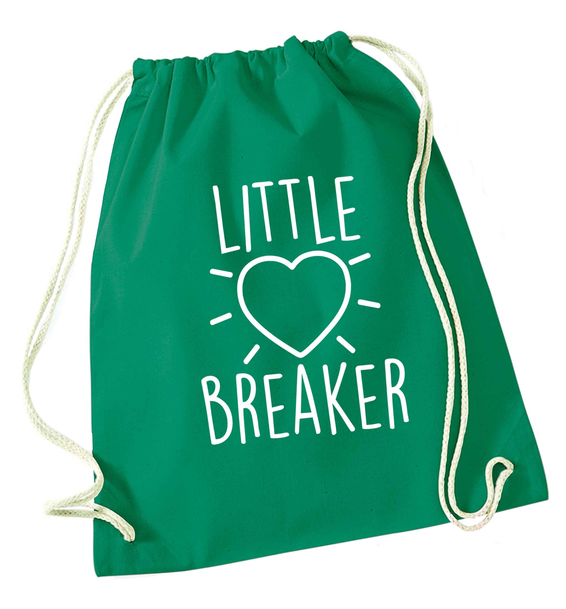 Little heartbreaker green drawstring bag