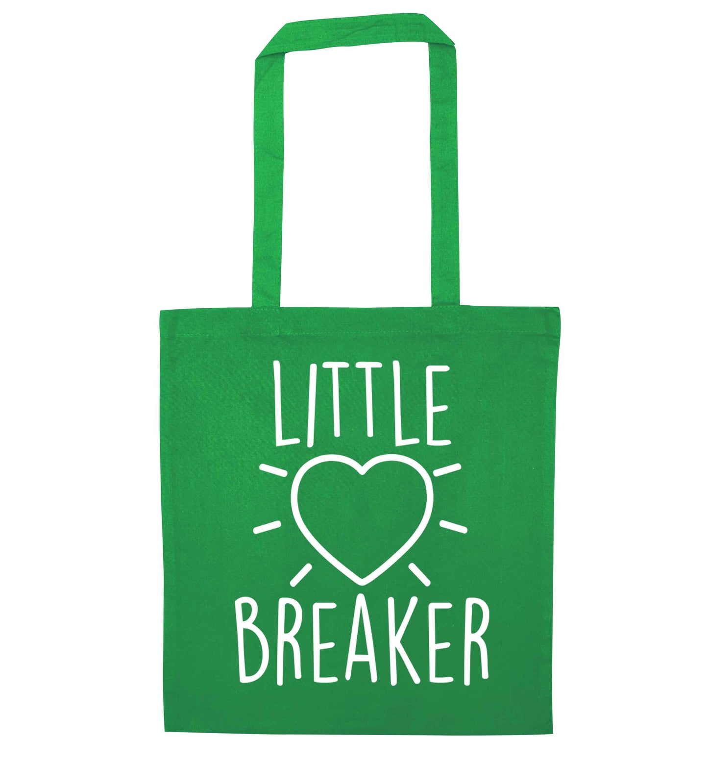 Little heartbreaker green tote bag