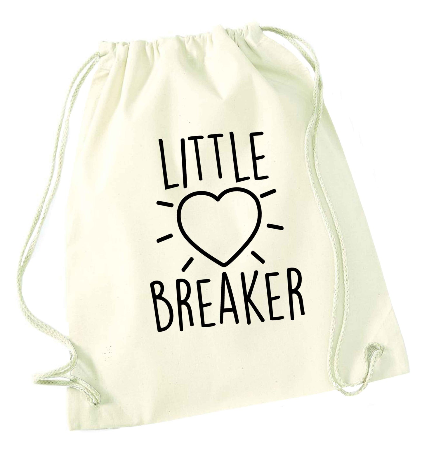 Little heartbreaker natural drawstring bag