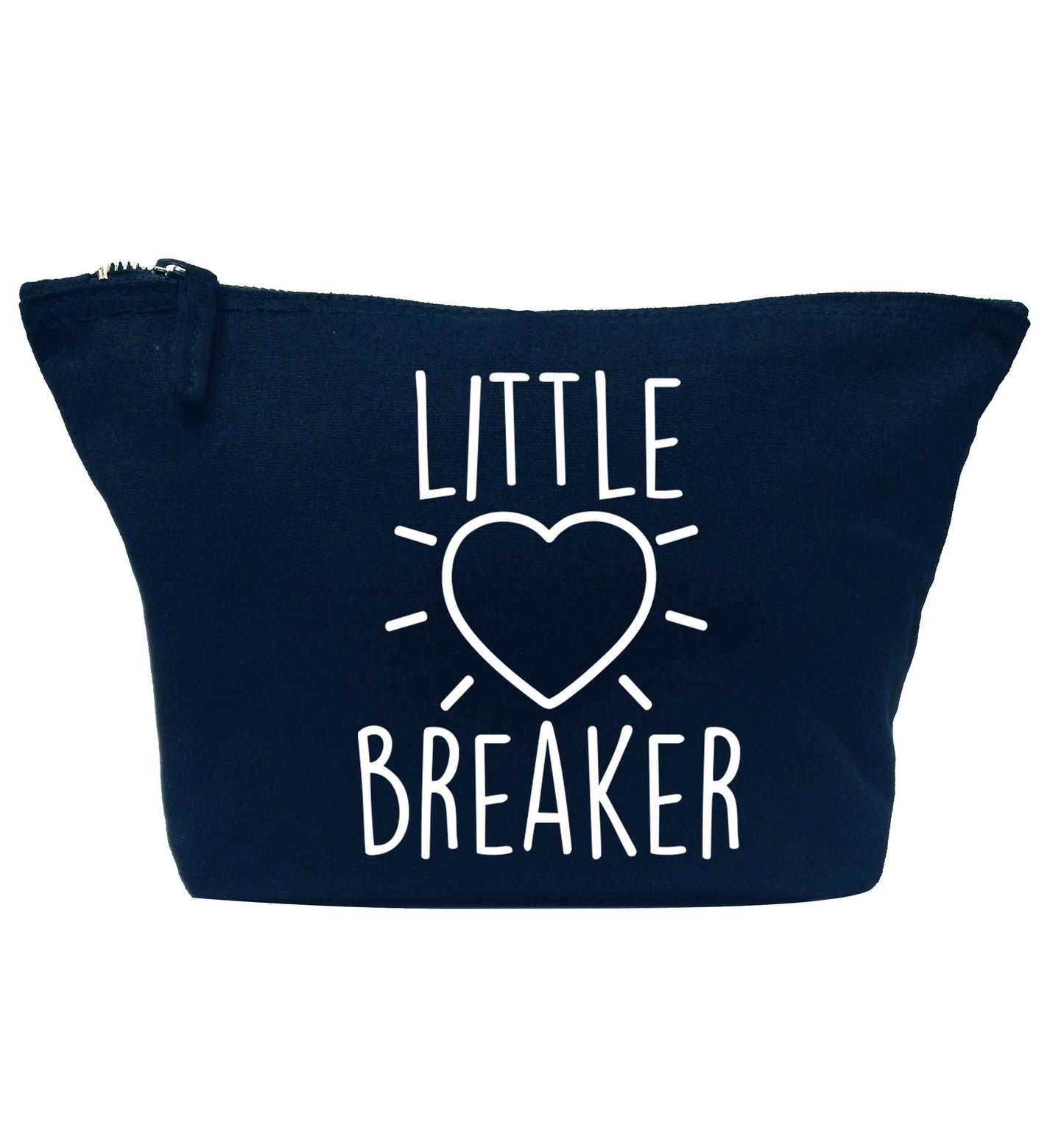 Little heartbreaker navy makeup bag