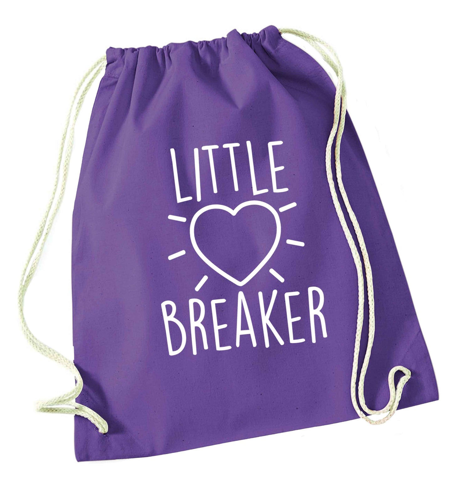 Little heartbreaker purple drawstring bag