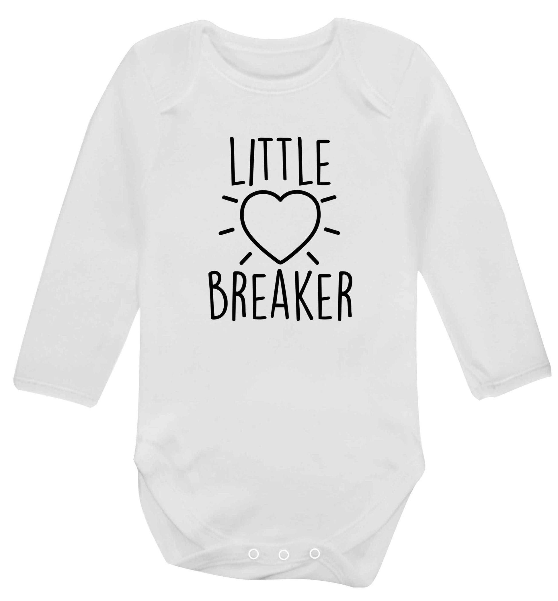 Little heartbreaker baby vest long sleeved white 6-12 months