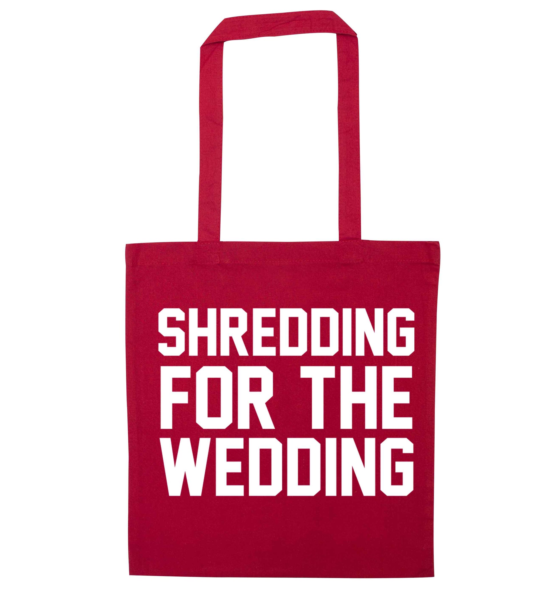 Get motivated and get fit for your big day! Our workout quotes and designs will get you ready to sweat! Perfect for any bride, groom or bridesmaid to be!  red tote bag