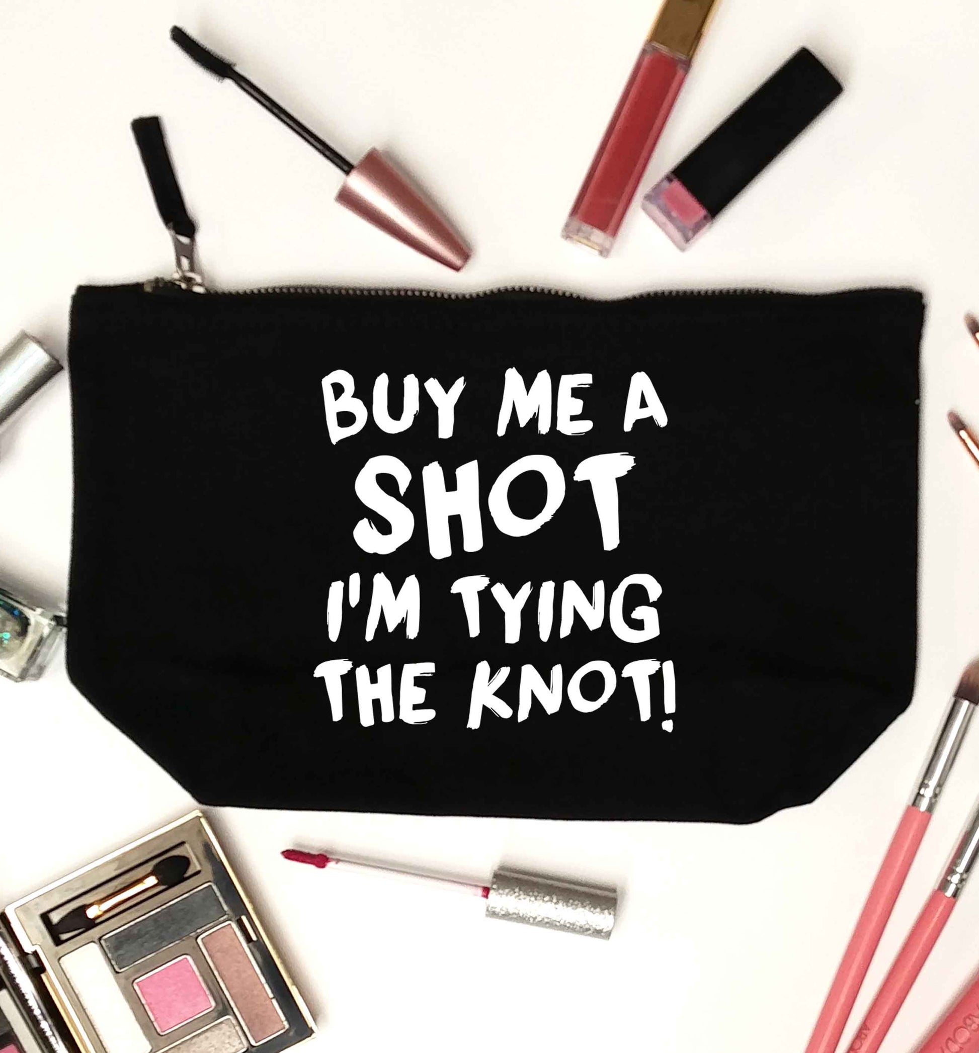 Get motivated and get fit for your big day! Our workout quotes and designs will get you ready to sweat! Perfect for any bride, groom or bridesmaid to be!  black makeup bag