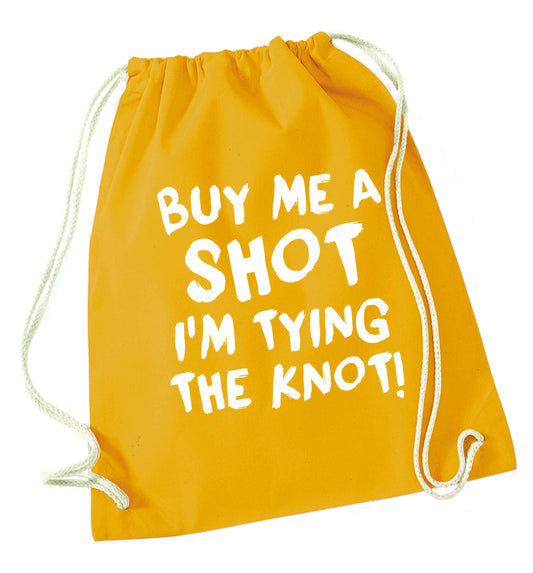 Get motivated and get fit for your big day! Our workout quotes and designs will get you ready to sweat! Perfect for any bride, groom or bridesmaid to be!  mustard drawstring bag