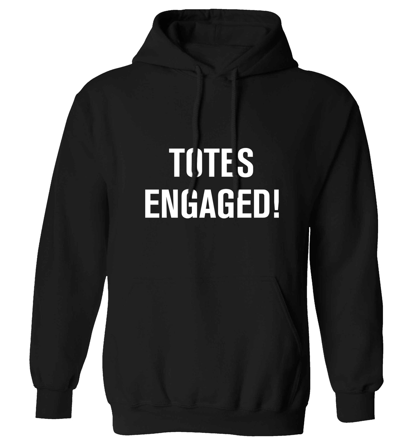 Totes engaged adults unisex black hoodie 2XL