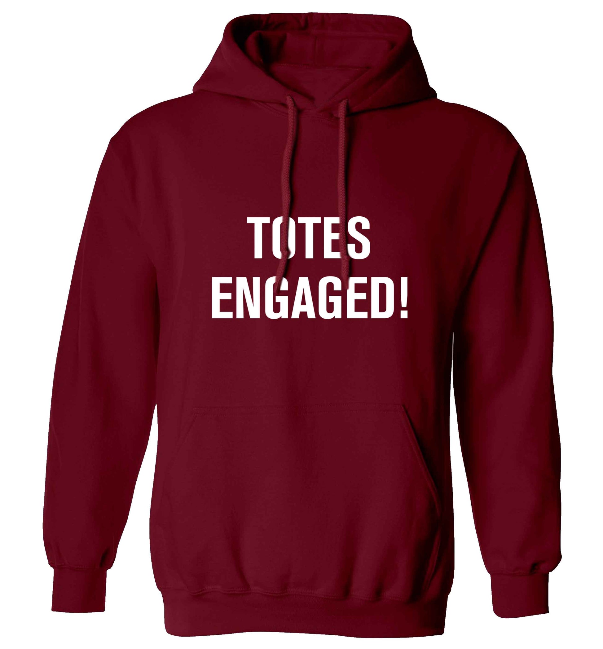Totes engaged adults unisex maroon hoodie 2XL
