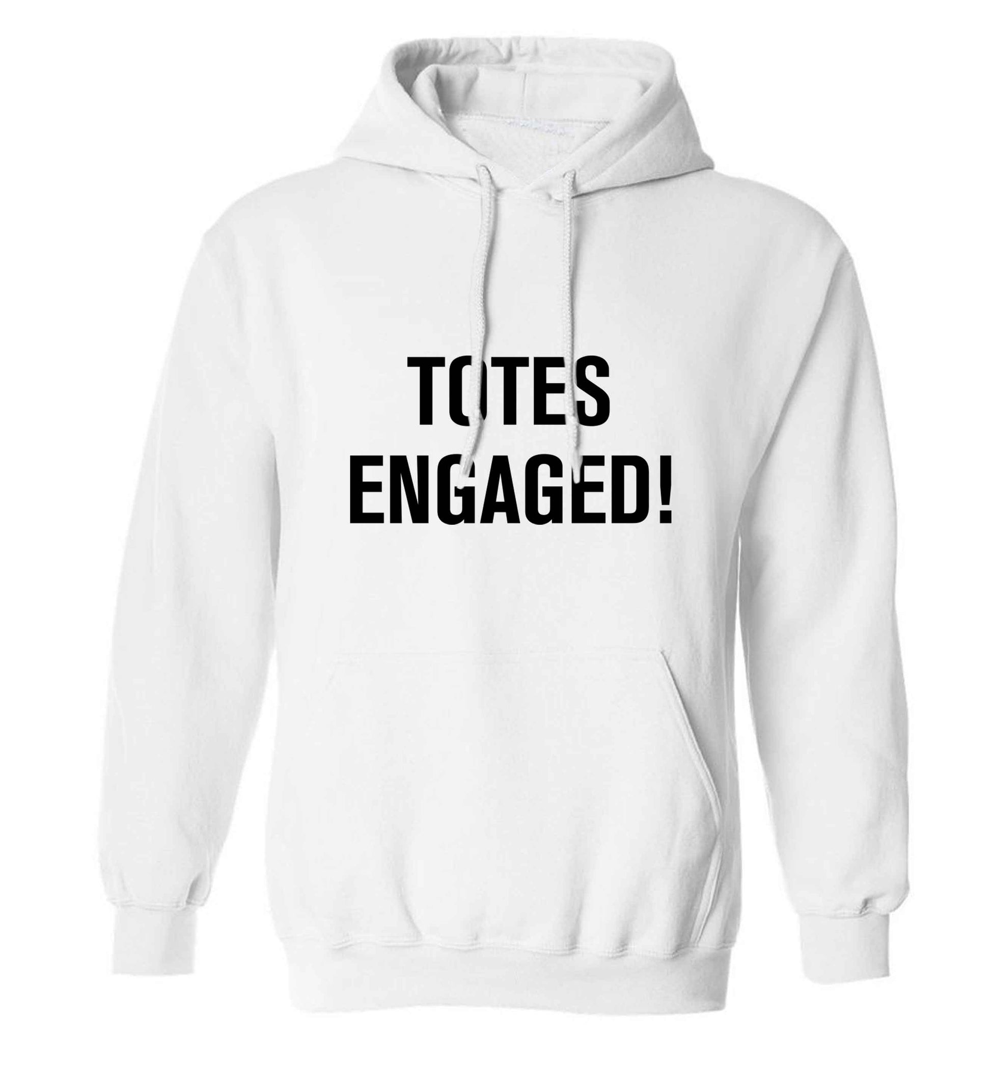 Totes engaged adults unisex white hoodie 2XL