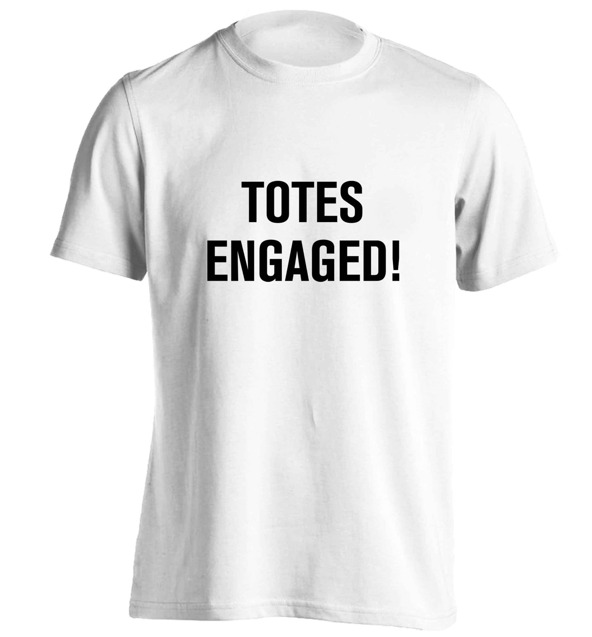Totes engaged adults unisex white Tshirt 2XL