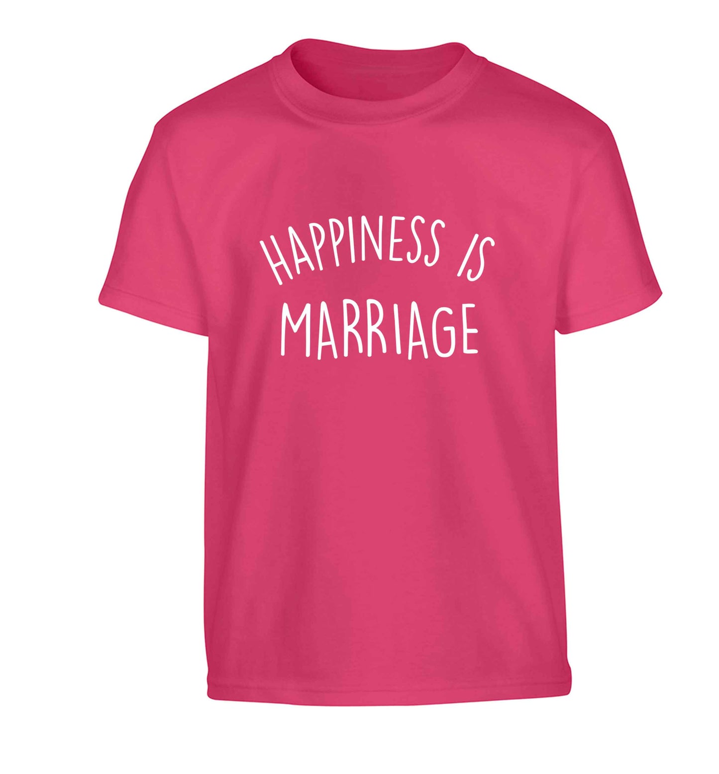 Happiness is marriage Children's pink Tshirt 12-13 Years