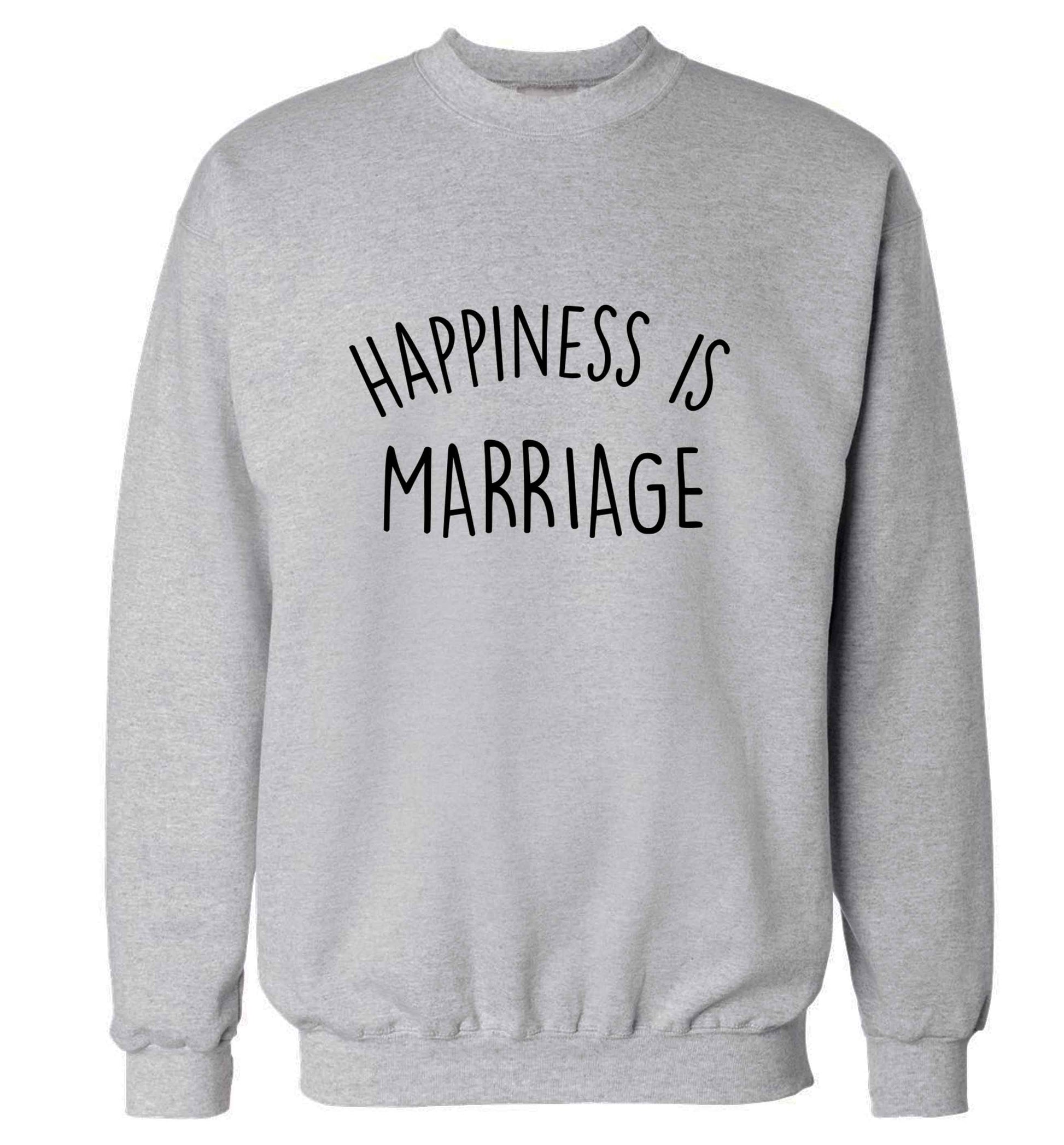 Happiness is marriage adult's unisex grey sweater 2XL