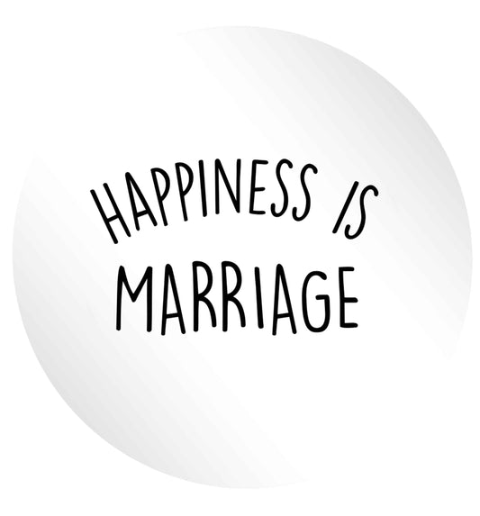 Happiness is marriage 24 @ 45mm matt circle stickers