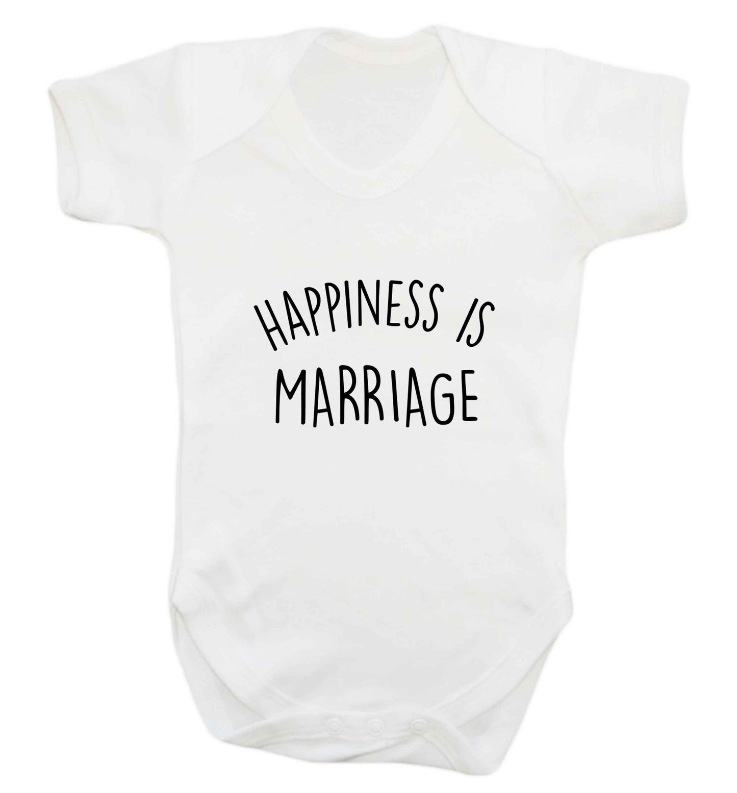 Happiness is marriage baby vest white 18-24 months