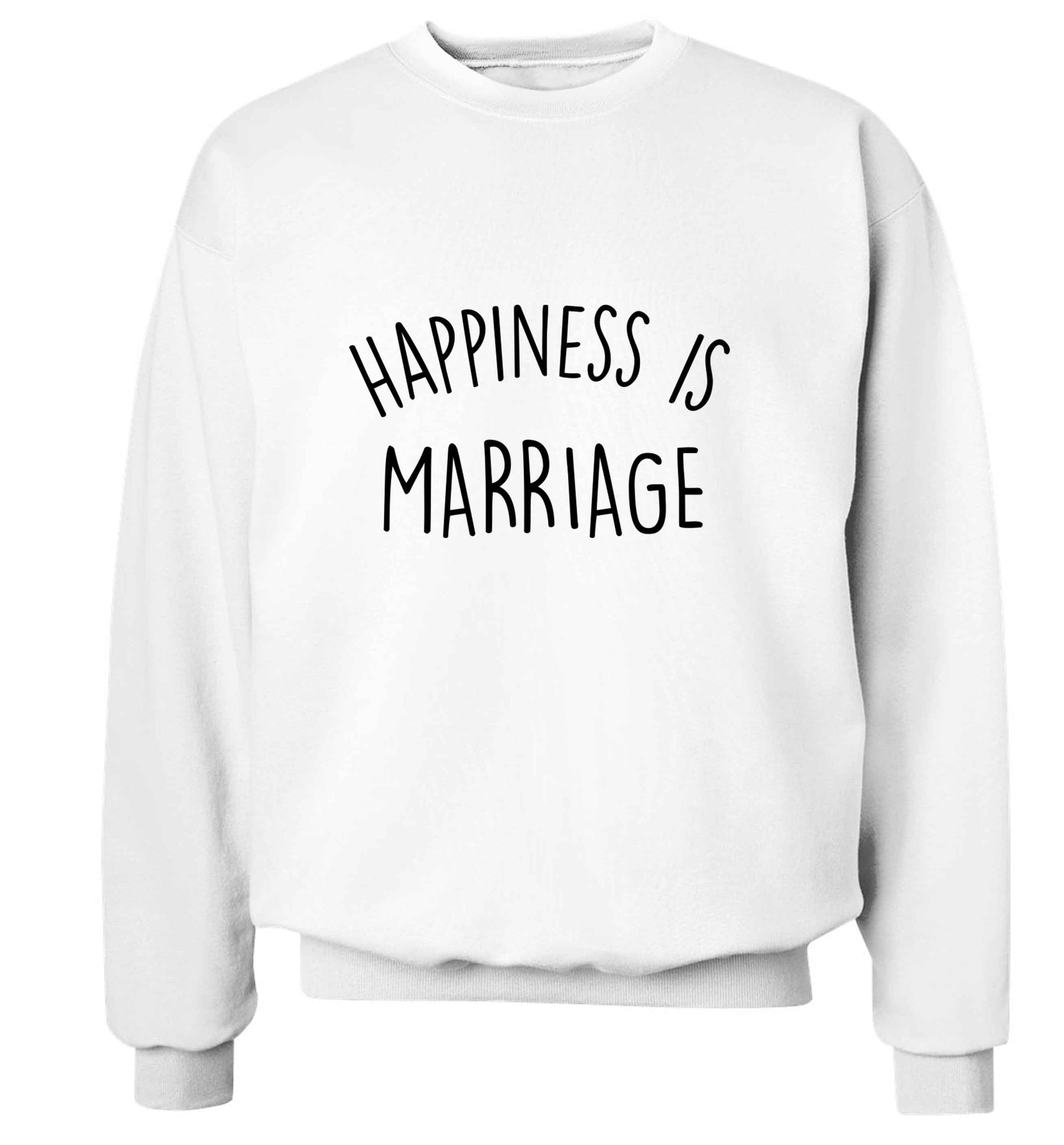 Happiness is marriage adult's unisex white sweater 2XL