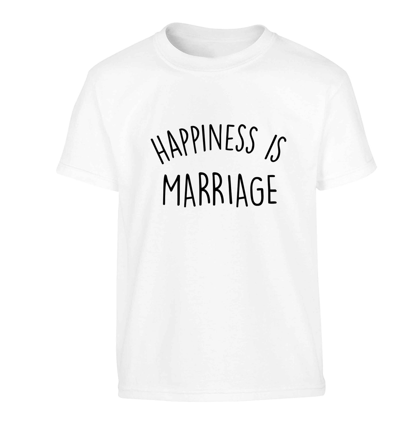 Happiness is marriage Children's white Tshirt 12-13 Years