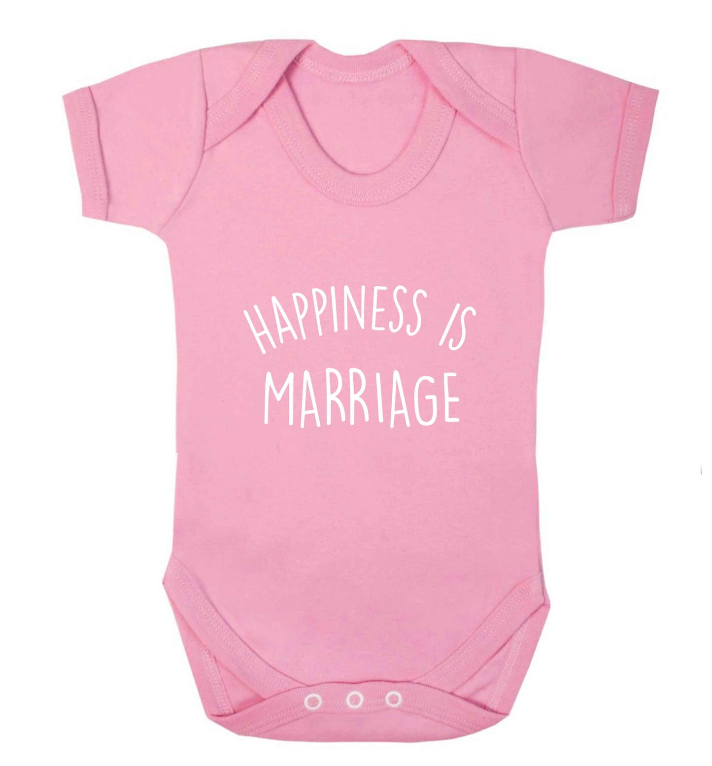 Happiness is wedding planning baby vest pale pink 18-24 months