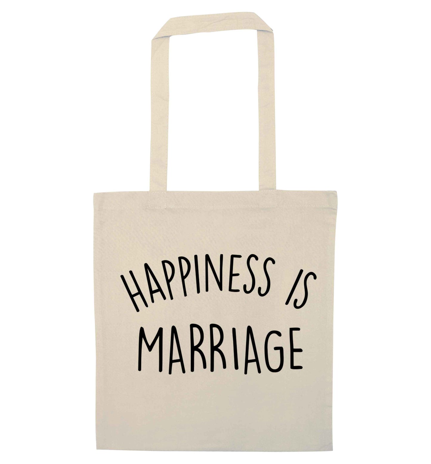 Happiness is wedding planning natural tote bag