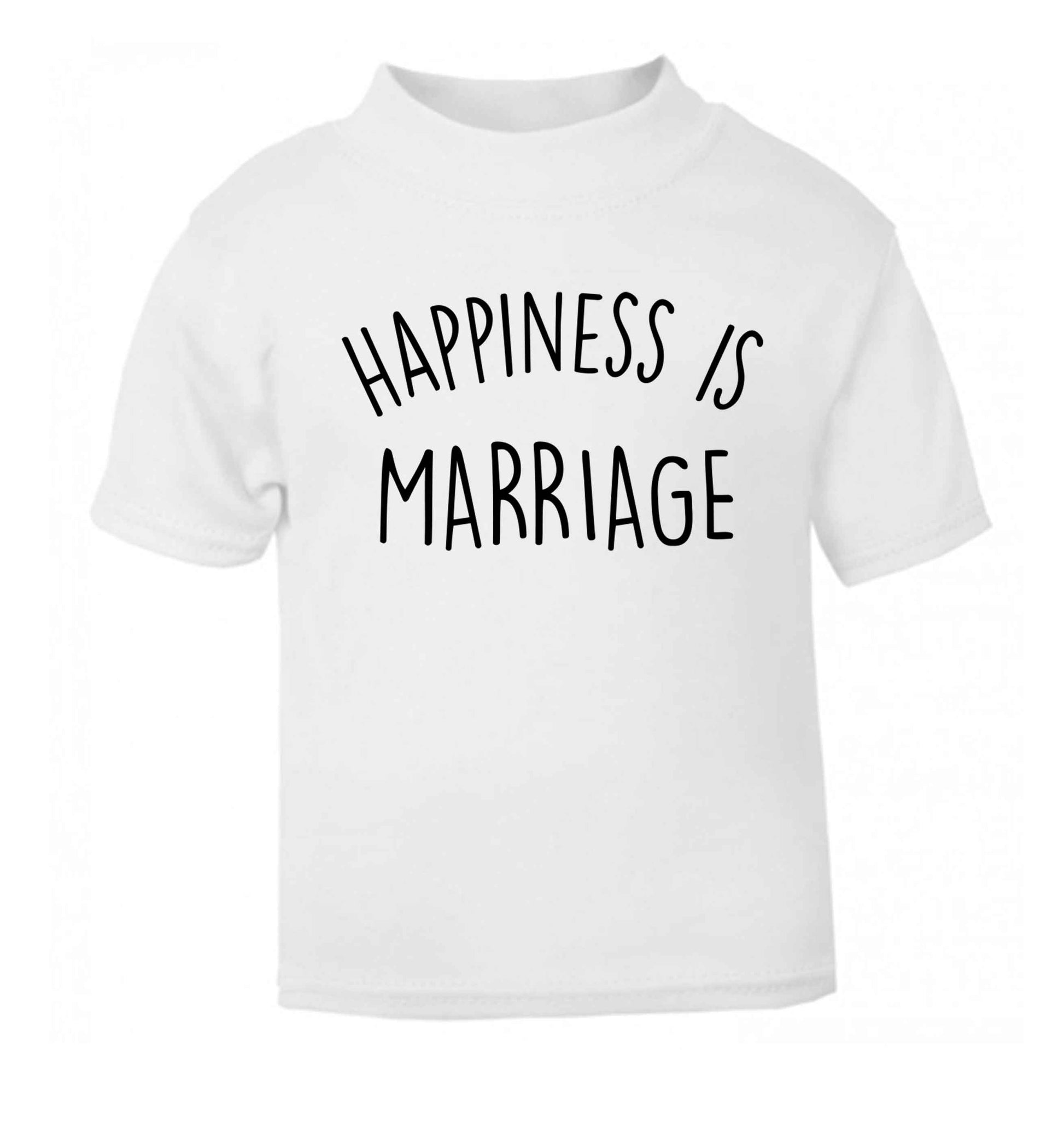 Happiness is wedding planning white baby toddler Tshirt 2 Years