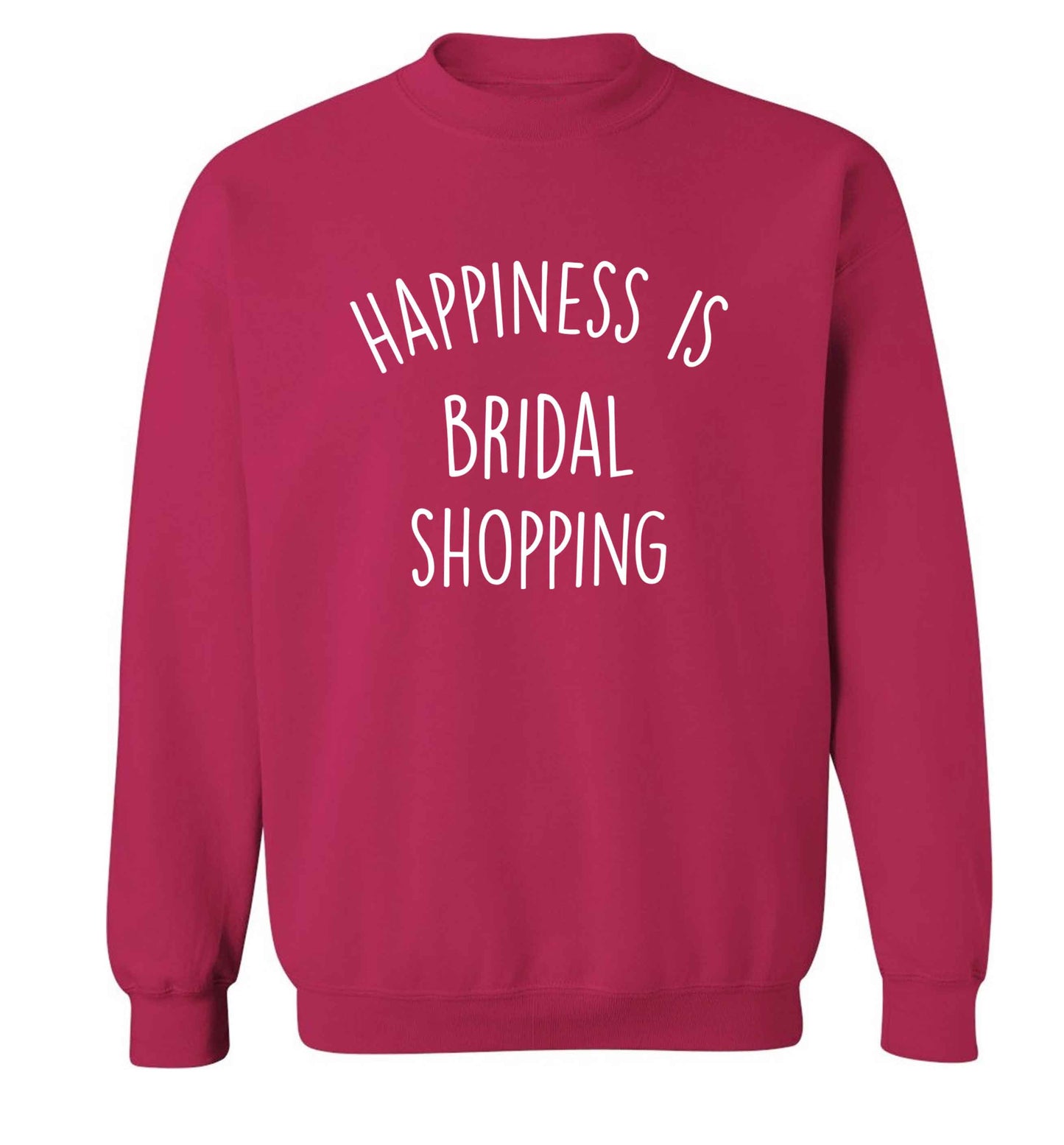 Happiness is bridal shopping adult's unisex pink sweater 2XL