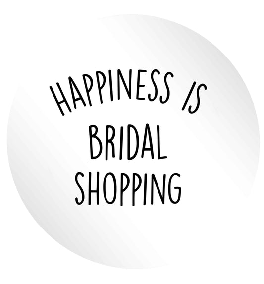 Happiness is bridal shopping 24 @ 45mm matt circle stickers