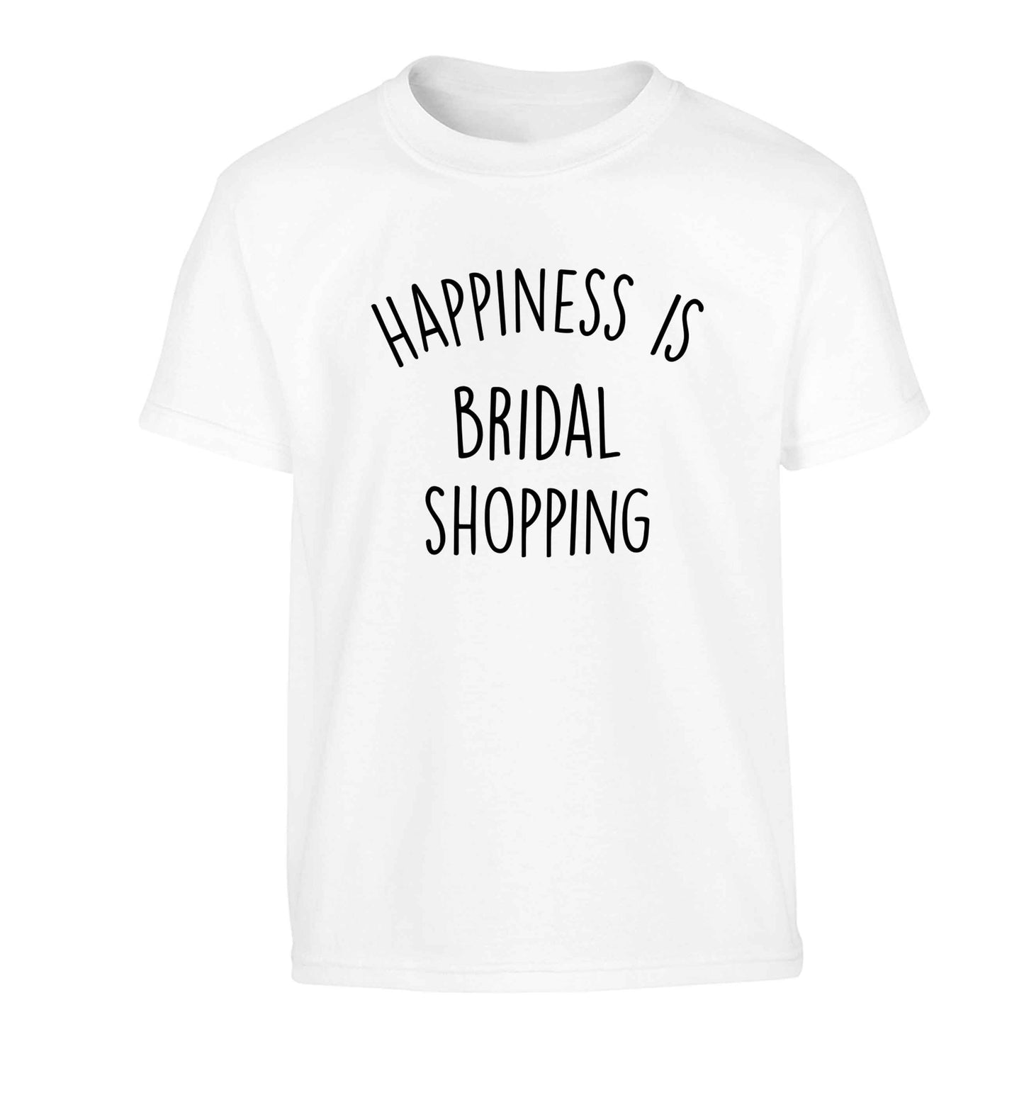 Happiness is bridal shopping Children's white Tshirt 12-13 Years