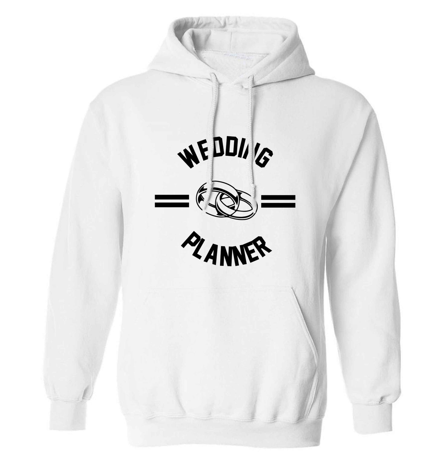 Wedding planner adults unisex white hoodie 2XL