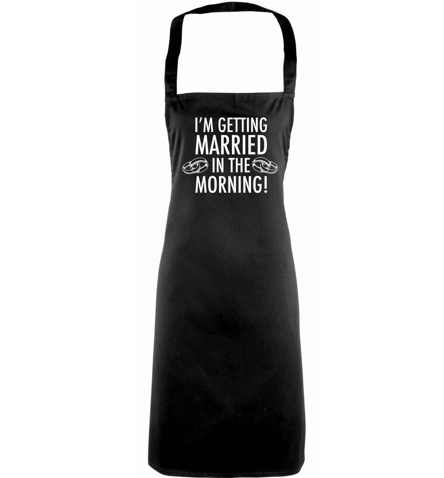 I'm getting married in the morning! adults black apron