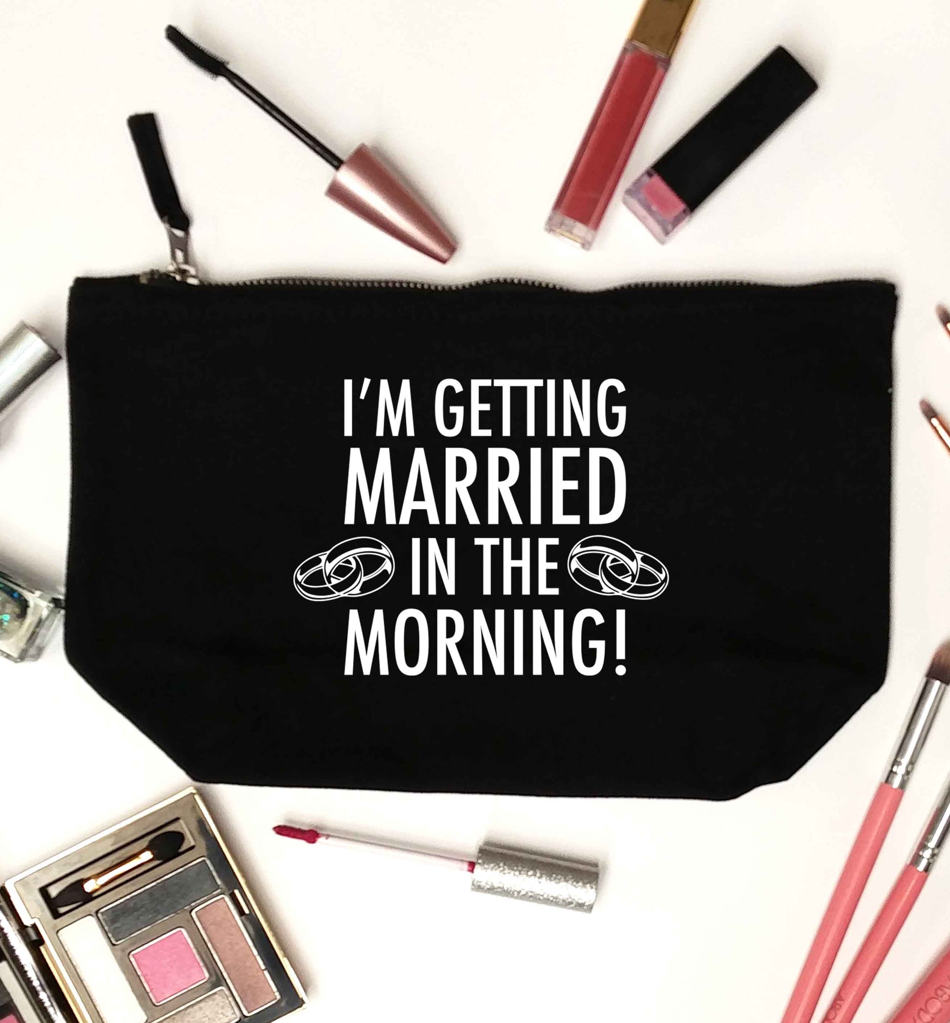 I'm getting married in the morning! black makeup bag