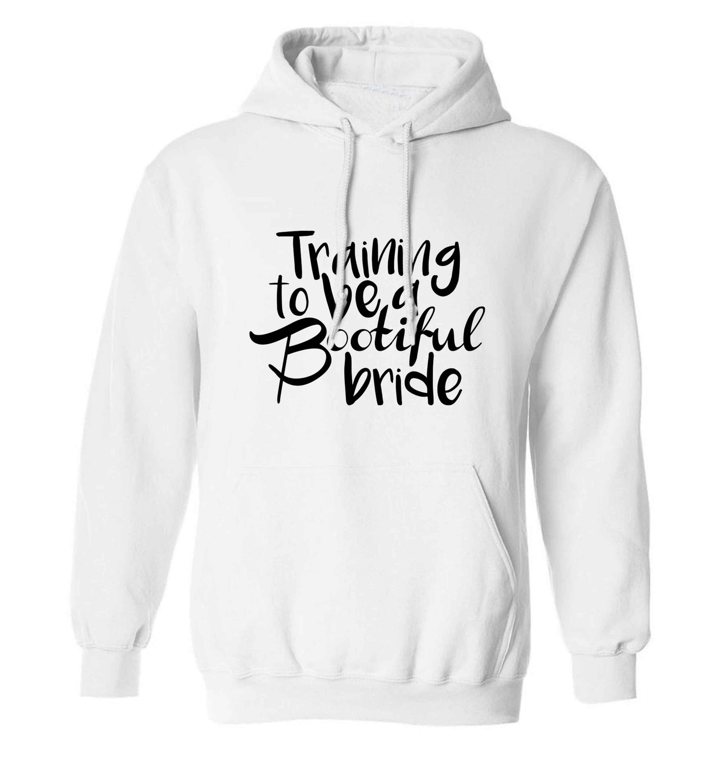 Get motivated and get fit for your big day! Our workout quotes and designs will get you ready to sweat! Perfect for any bride, groom or bridesmaid to be!  adults unisex white hoodie 2XL