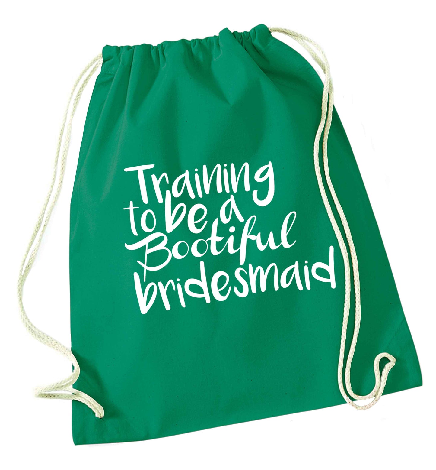 Get motivated and get fit for your big day! Our workout quotes and designs will get you ready to sweat! Perfect for any bride, groom or bridesmaid to be!  green drawstring bag