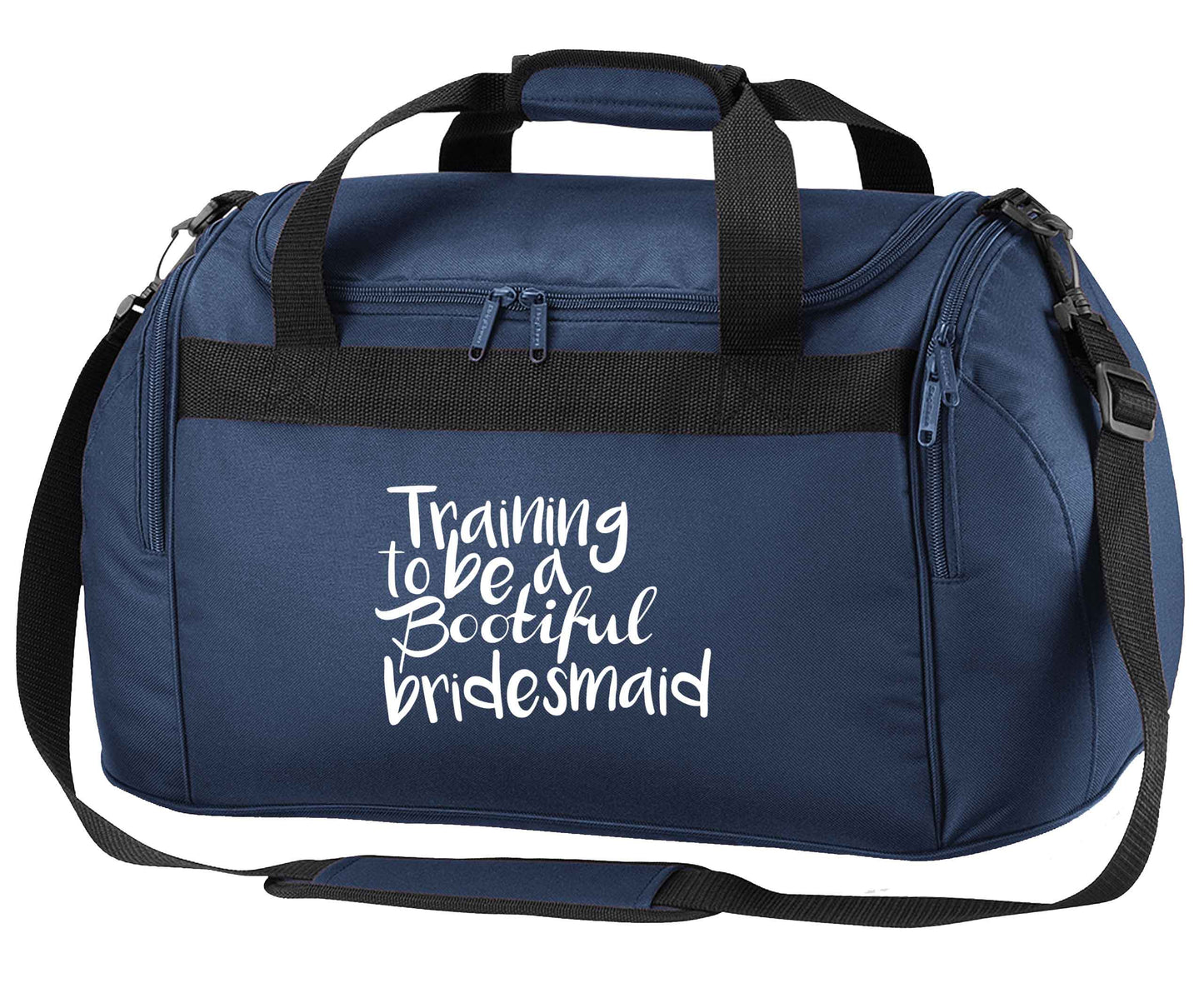 Get motivated and get fit for your big day! Our workout quotes and designs will get you ready to sweat! Perfect for any bride, groom or bridesmaid to be!  navy holdall / duffel bag