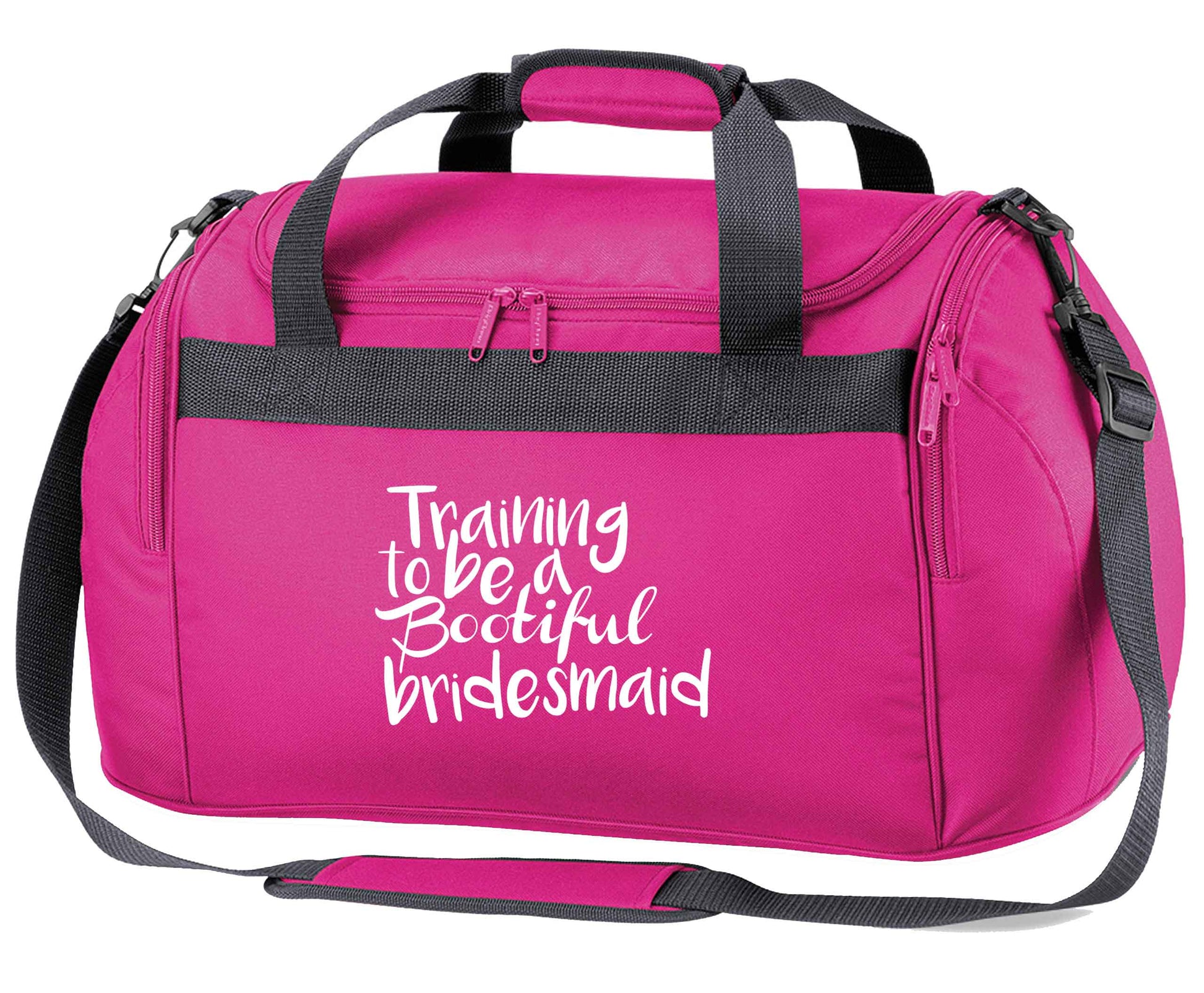 Get motivated and get fit for your big day! Our workout quotes and designs will get you ready to sweat! Perfect for any bride, groom or bridesmaid to be!  pink holdall / duffel bag