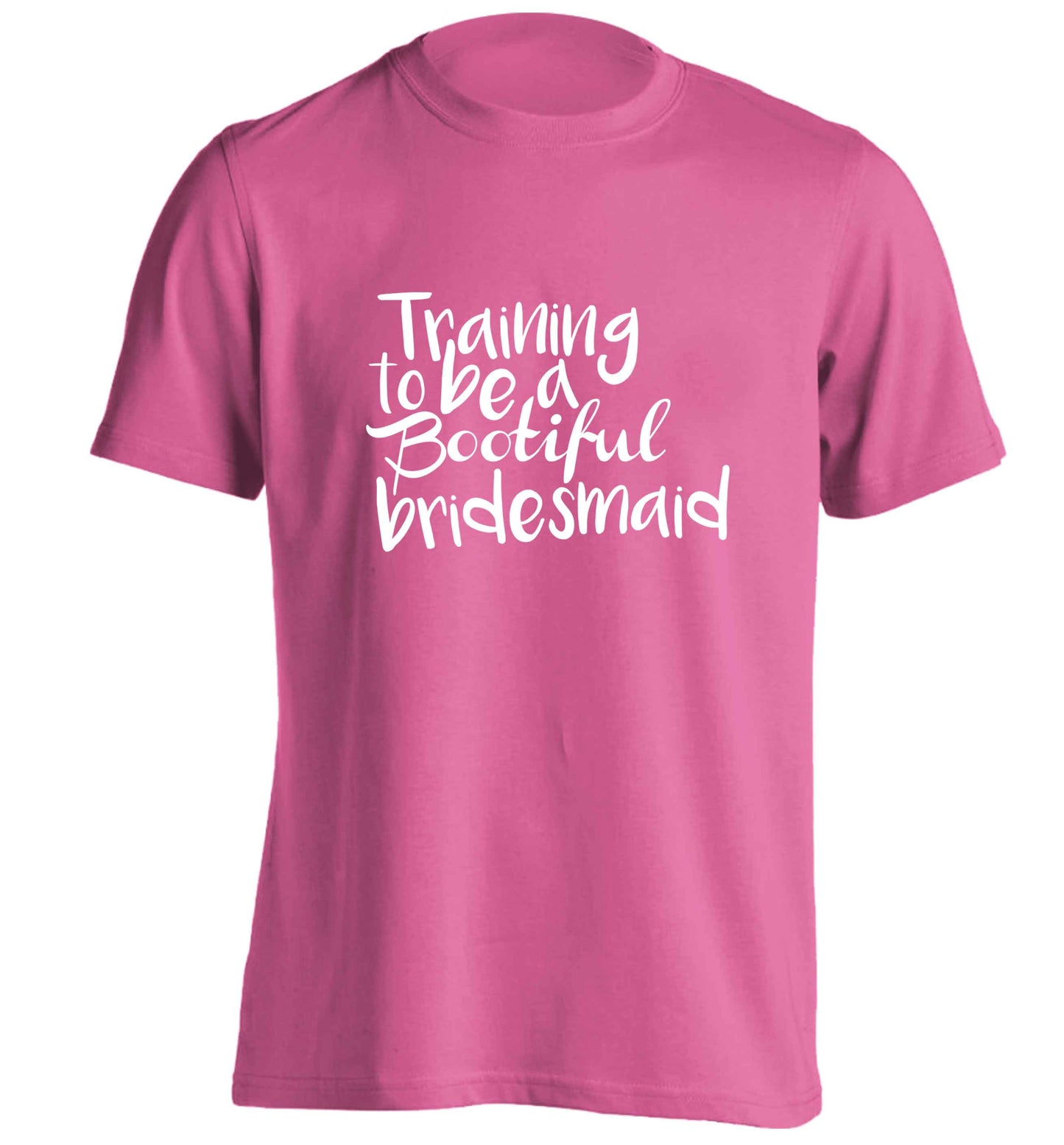 Get motivated and get fit for your big day! Our workout quotes and designs will get you ready to sweat! Perfect for any bride, groom or bridesmaid to be!  adults unisex pink Tshirt 2XL