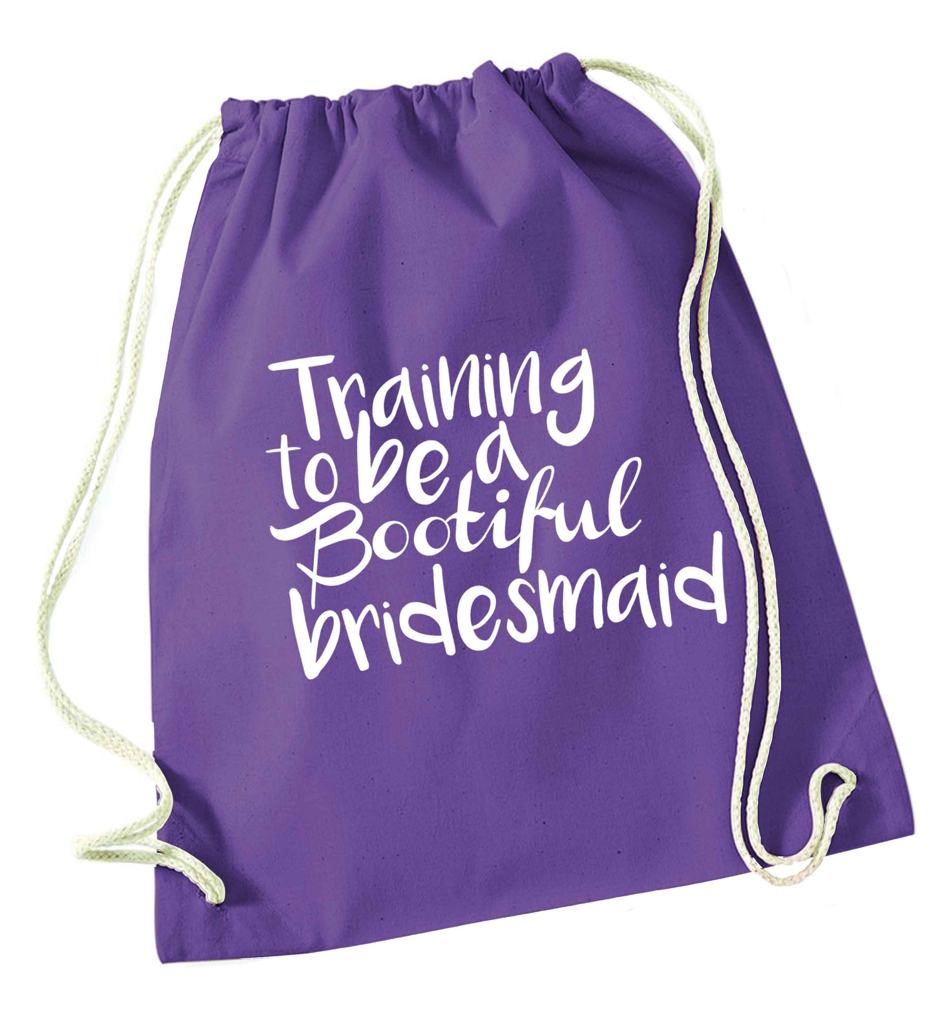 Get motivated and get fit for your big day! Our workout quotes and designs will get you ready to sweat! Perfect for any bride, groom or bridesmaid to be!  purple drawstring bag