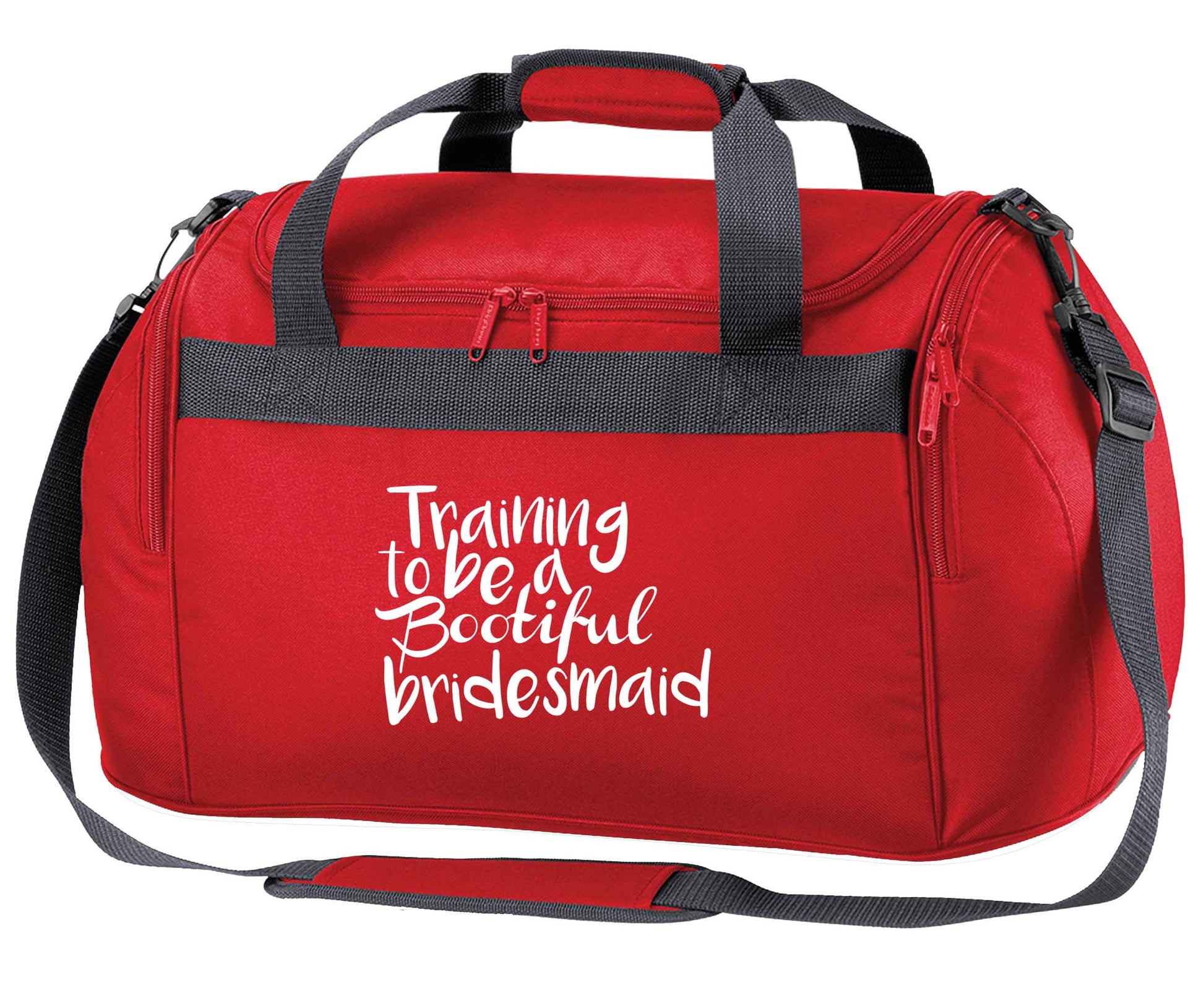 Get motivated and get fit for your big day! Our workout quotes and designs will get you ready to sweat! Perfect for any bride, groom or bridesmaid to be!  red holdall / duffel bag